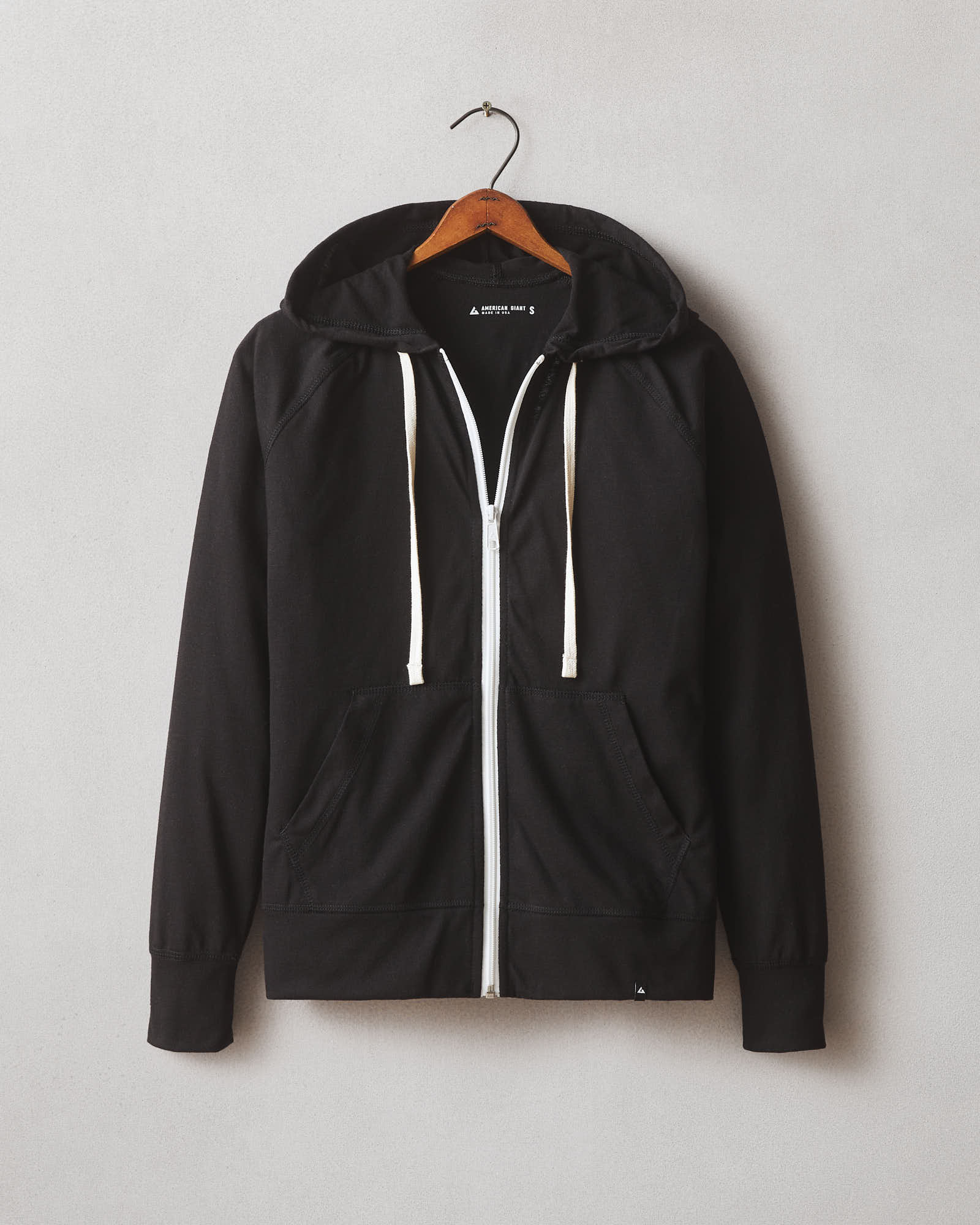 Women's Lightweight Full Zip - Black Solid