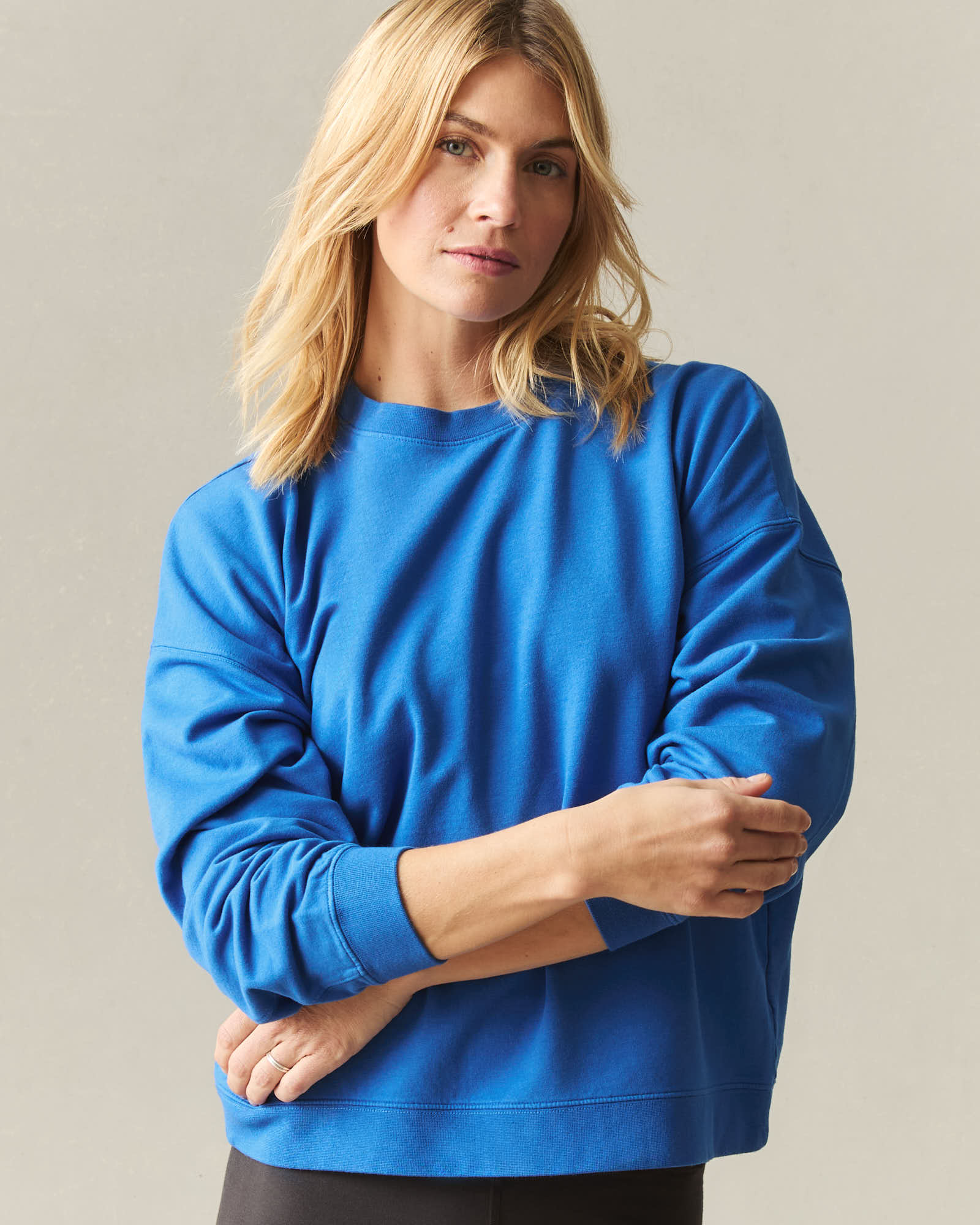 UNDERCOVER アラビック　スウェット　ブルー　XL Women's Modal Fleece Crew - Turkish Sea