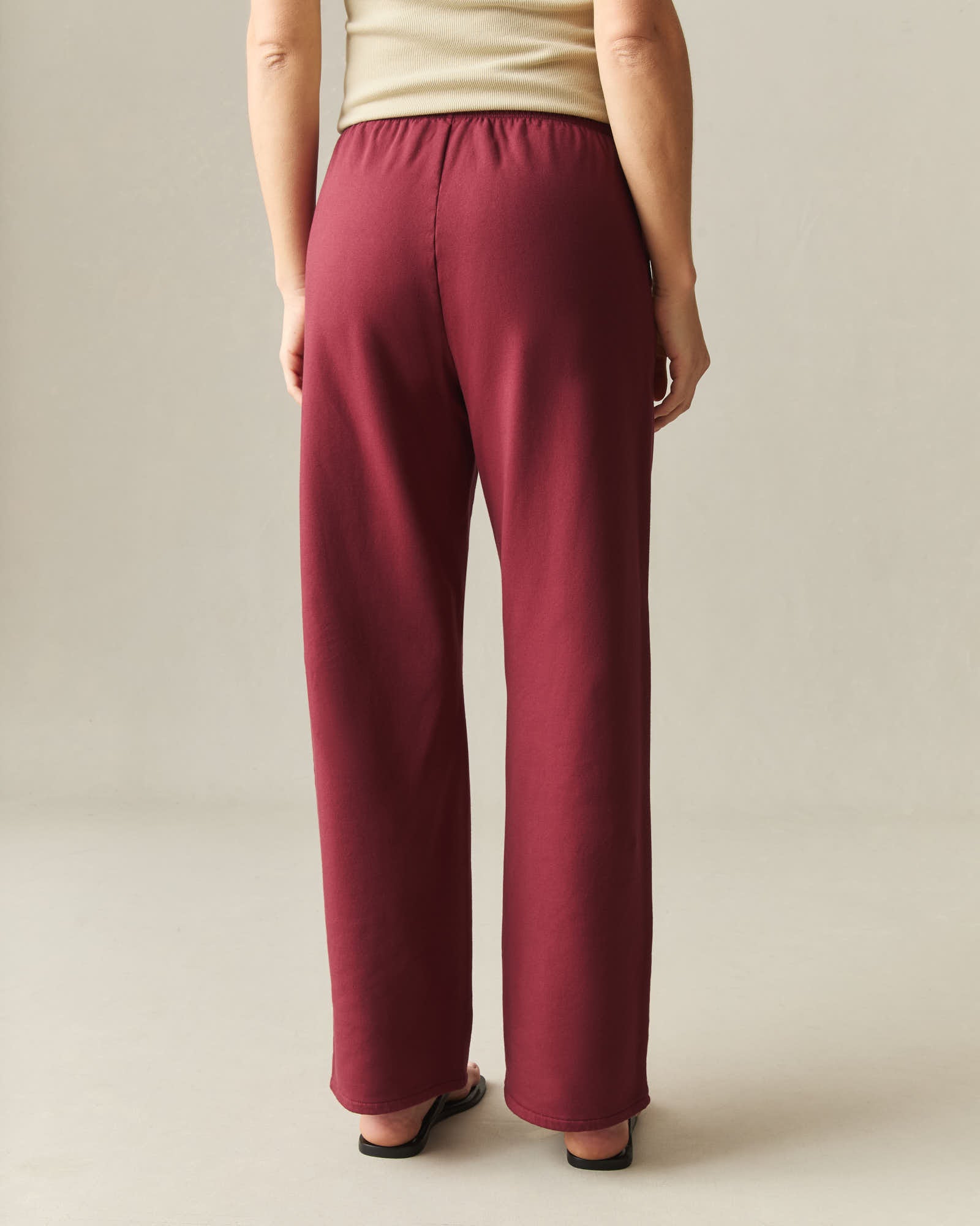Women's Modal Fleece Straight Pant - Syrah