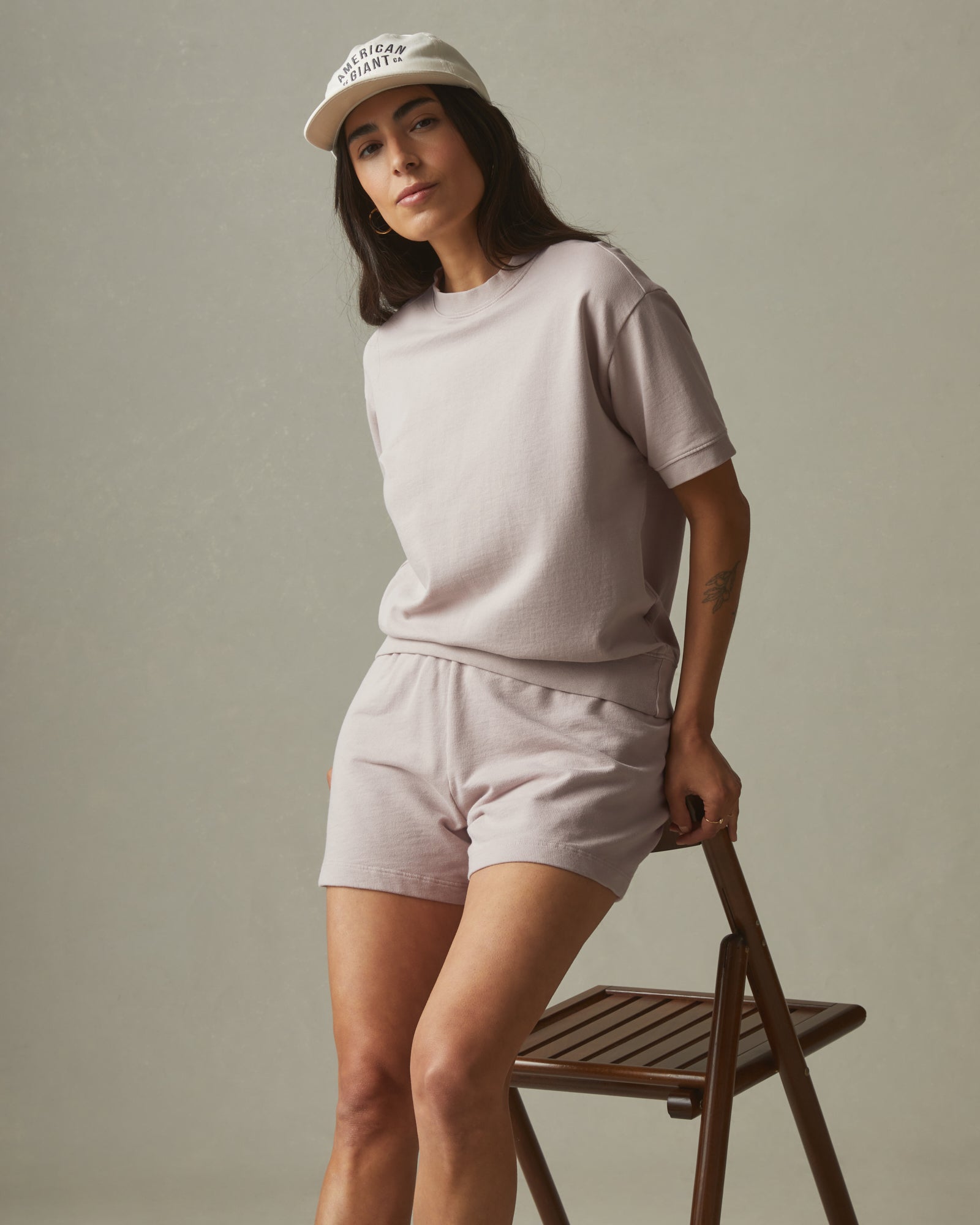 Women's French Terry Short Sleeve Sweatshirt - Sunset