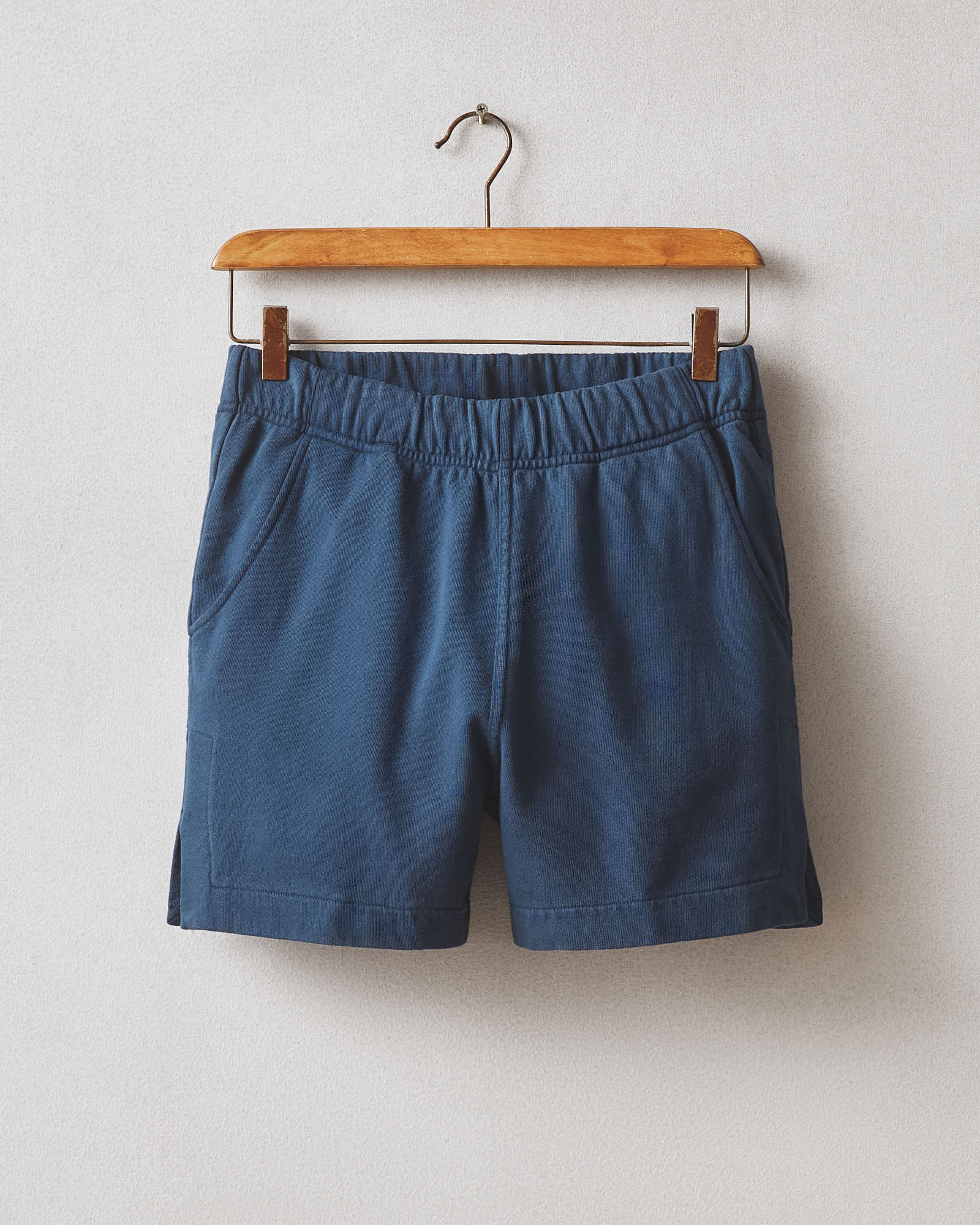 モ*リ様 butcherproduct atlastco shorts navy Women's Side Slit French Terry Short - Marine Navy