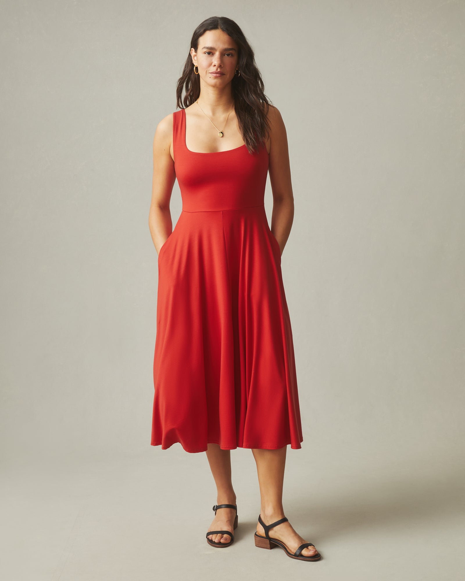 crimson dress Women's Flex Dress