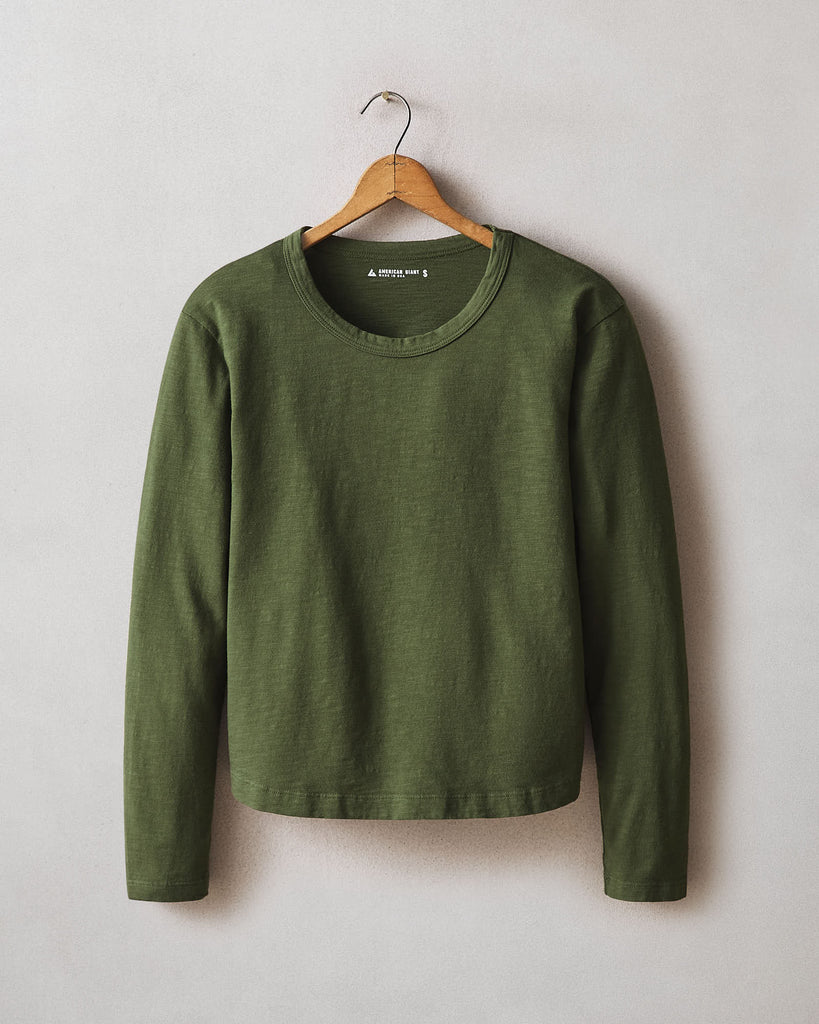 Women’s Premium Slub Curved Hem Long Sleeve