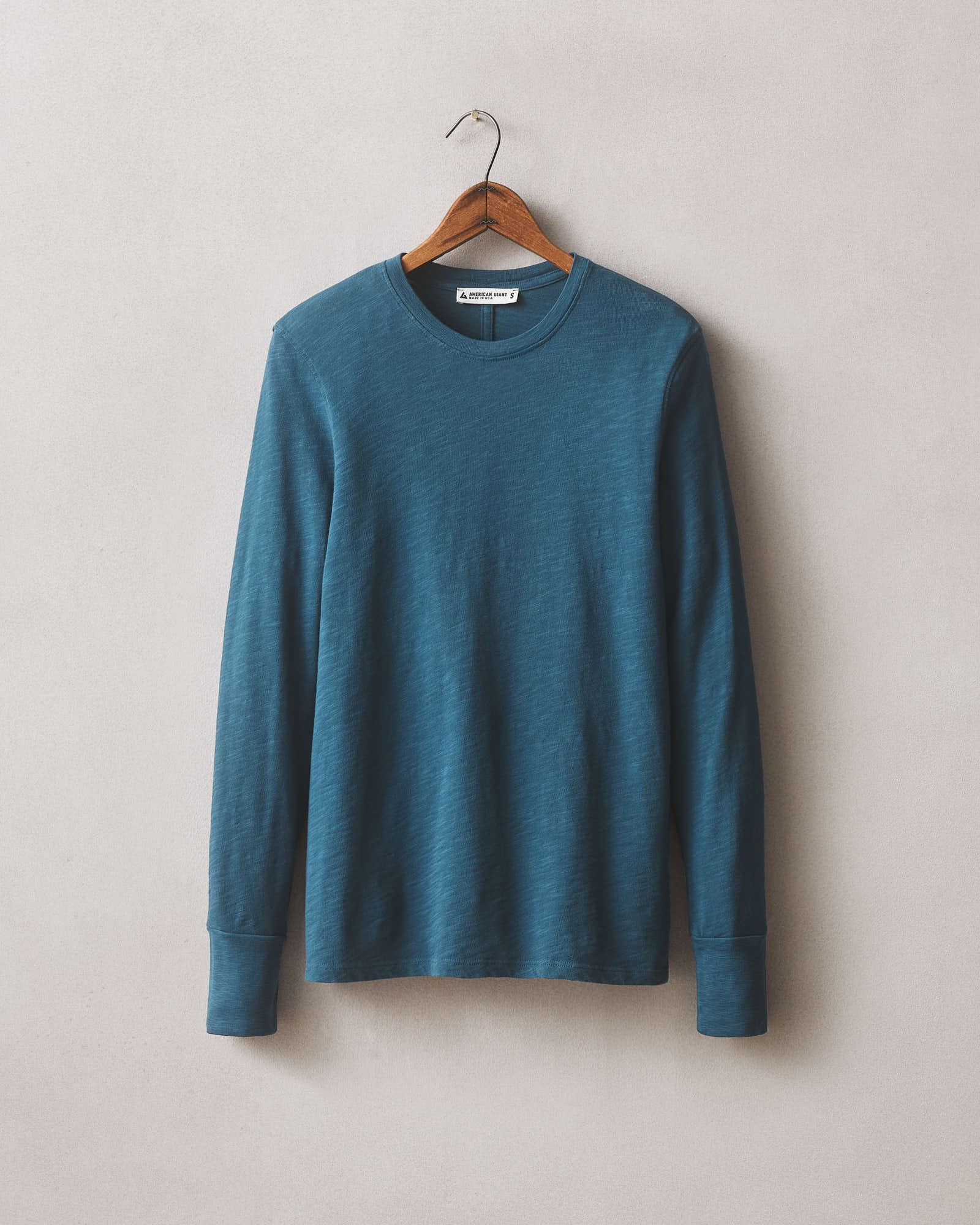 Women's Premium Slub Crew Tee Long Sleeve - Majolica Blue