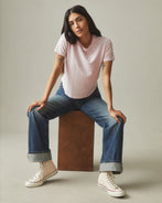 Women's Hemp Jersey Crew Tee - Ballerina