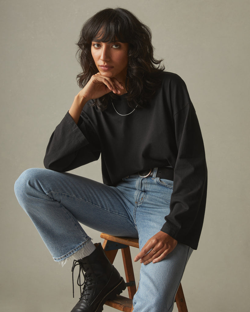 Women’s Relaxed Cotton Long Sleeve Tee