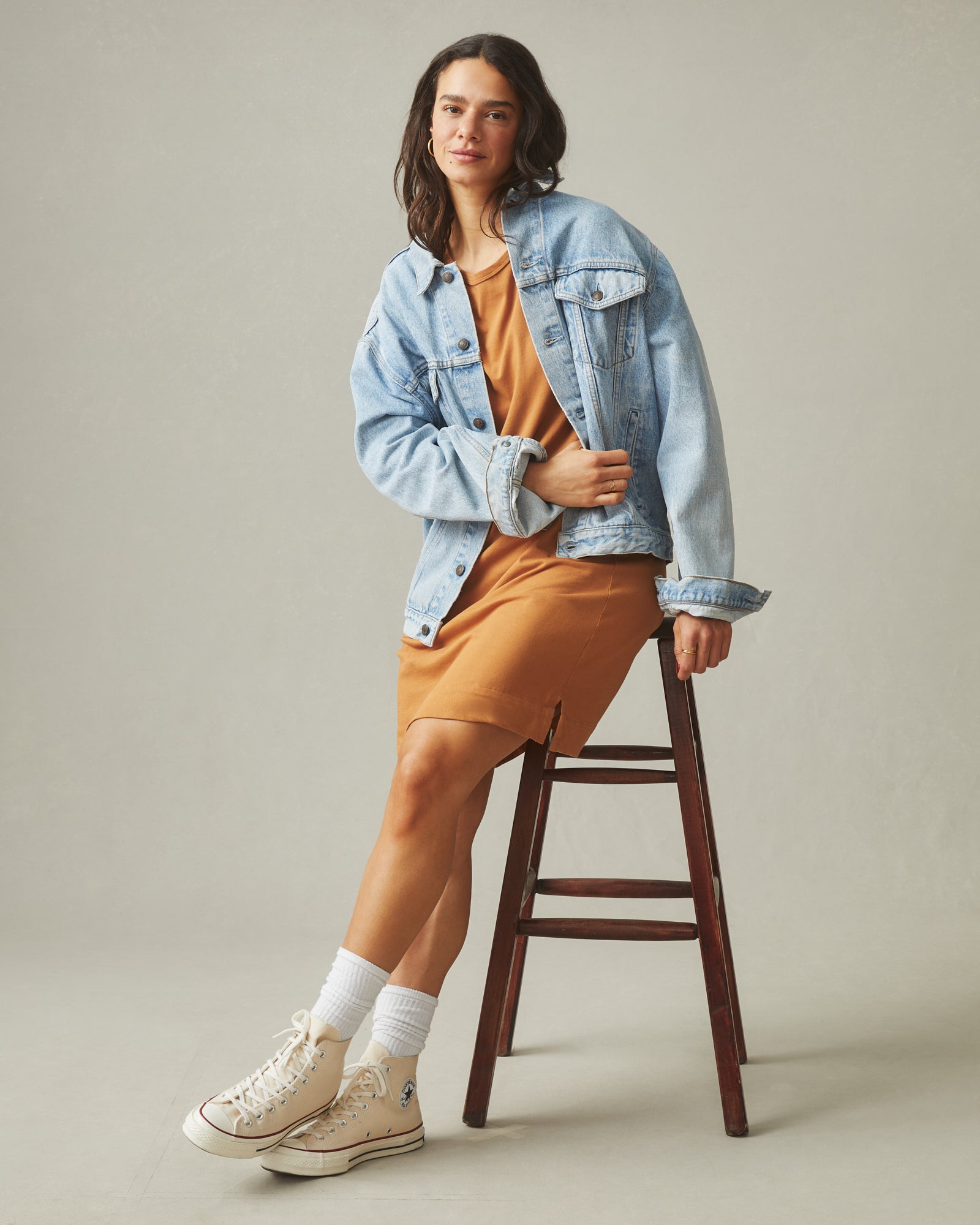 Women's T-Shirt Dress - Cashew XS Women's T-Shirt Dress - Cashew XS