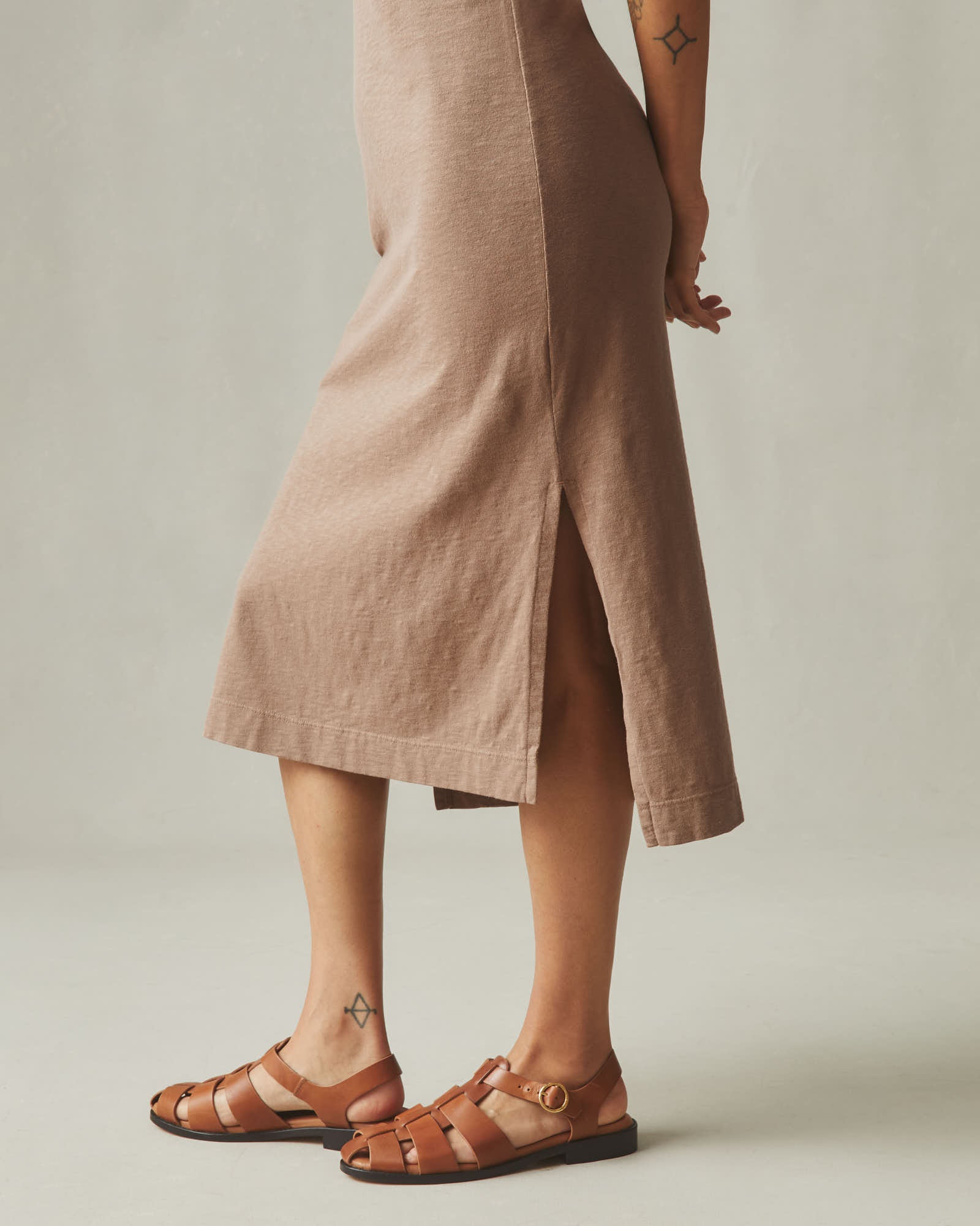 slub cotton midi tank dress Women's Sunwashed Slub Tank Dress