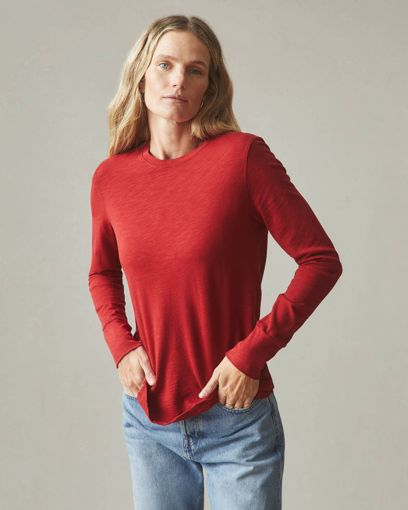 Women’s Premium Slub Crew Long Sleeve Tee