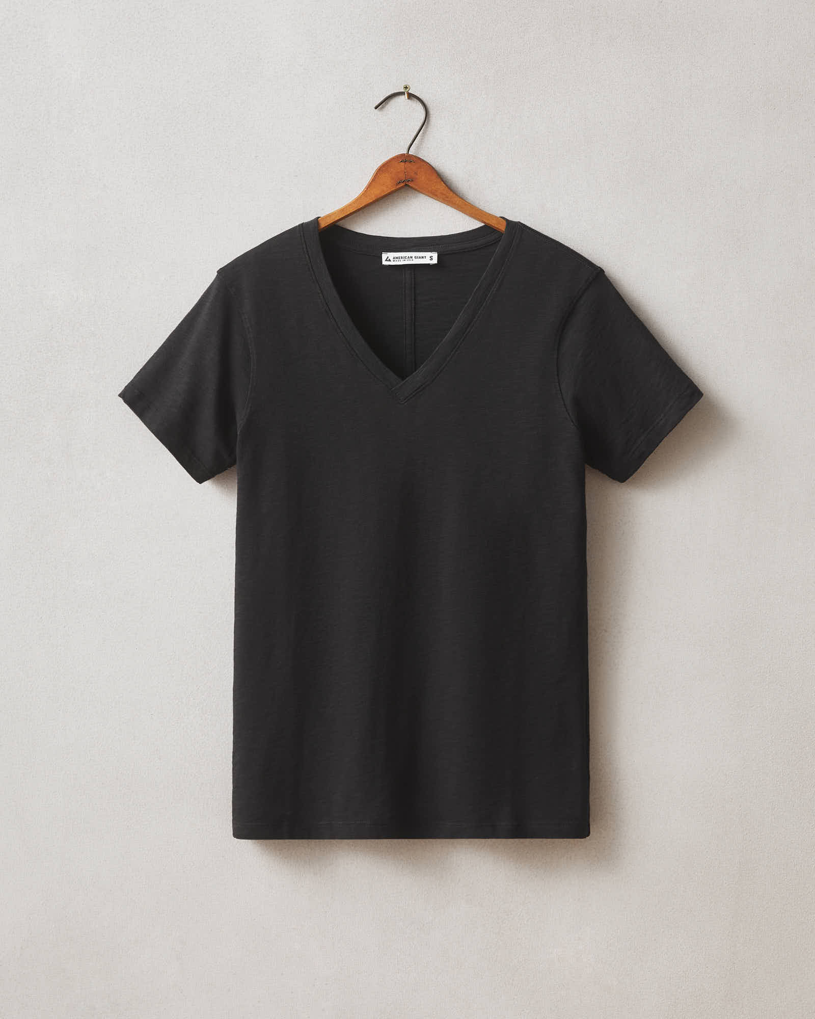 100% Organic Cotton Slub V-Neck Tee in Storm Blue 100% Organic Cotton Slub V-Neck Tee in Storm Blue