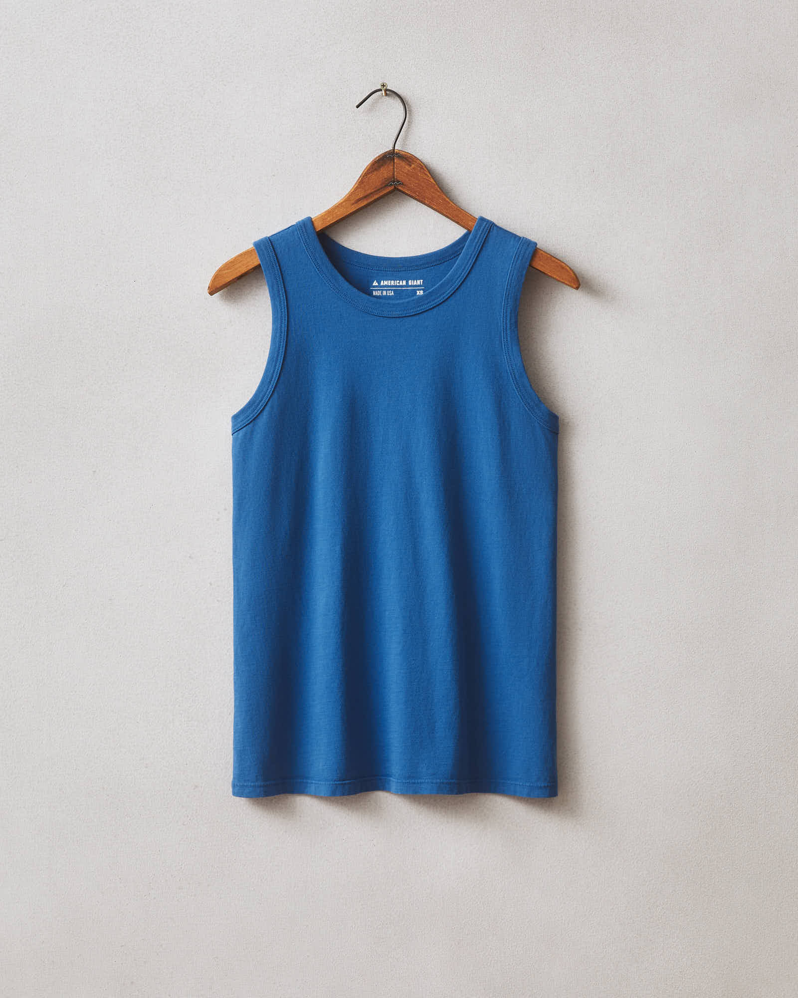 Classic Cotton Muscle Tank Blue Aura