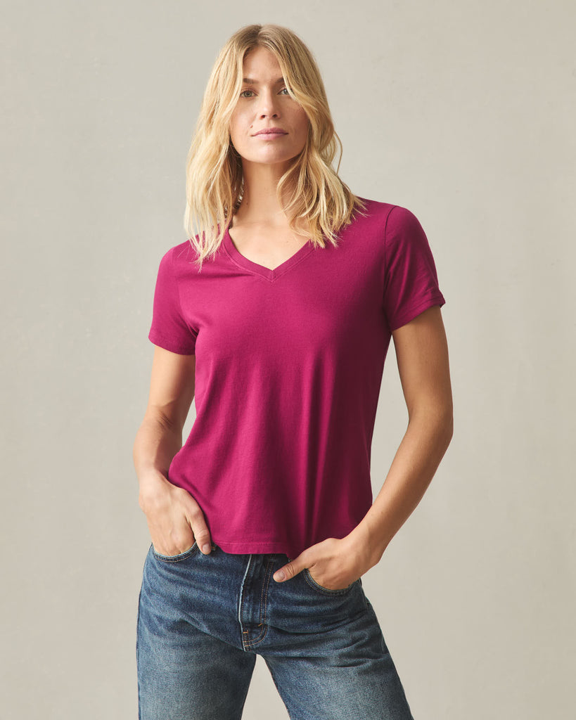 Women’s Classic Cotton V-Neck Tee from American Giant - $45