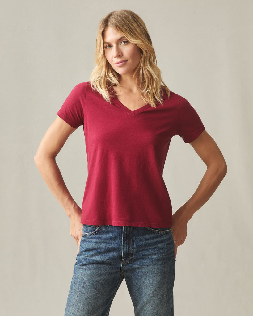Women’s Classic Cotton V-Neck Tee
