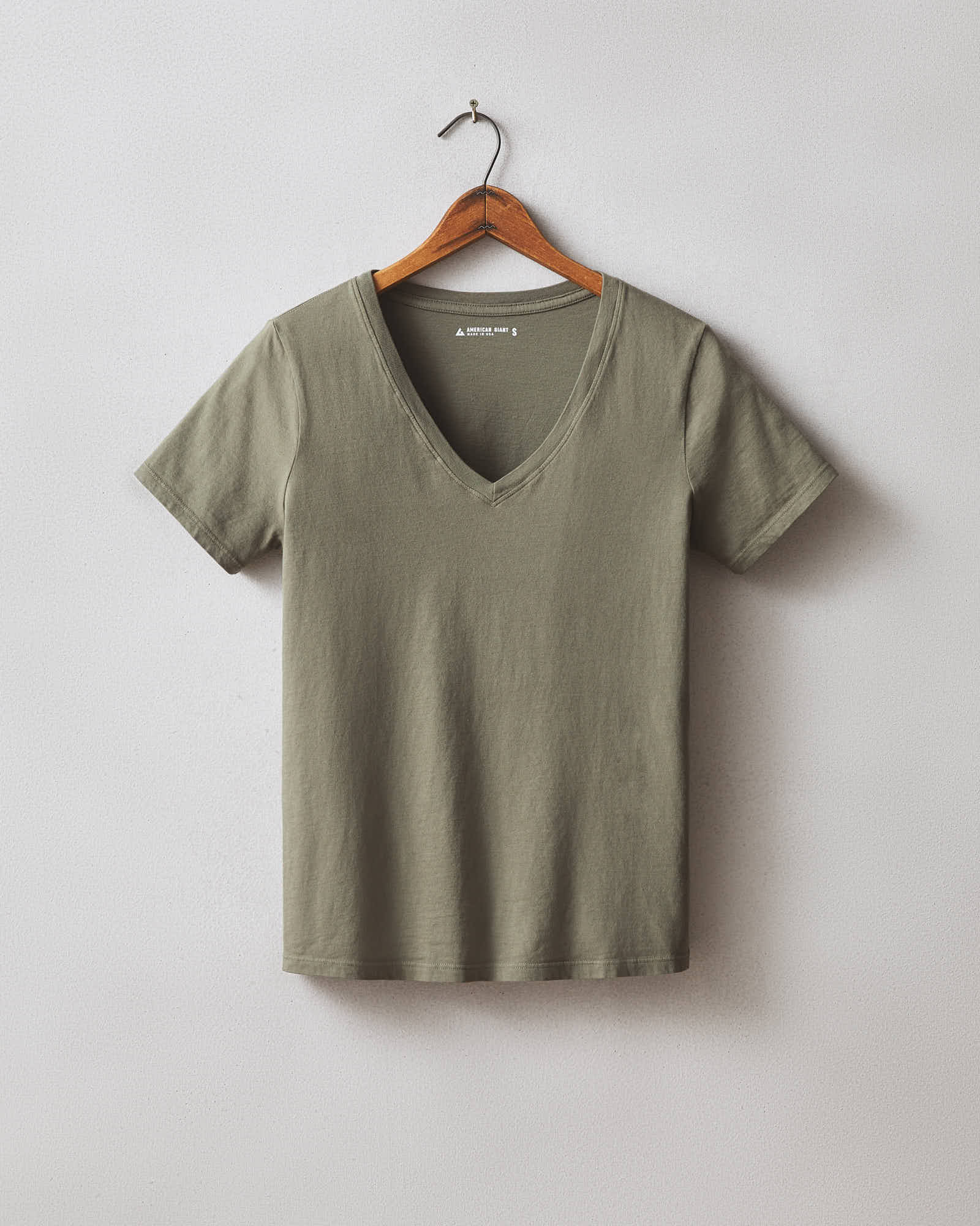 Women's Classic Cotton V-Neck Tee - Artichoke