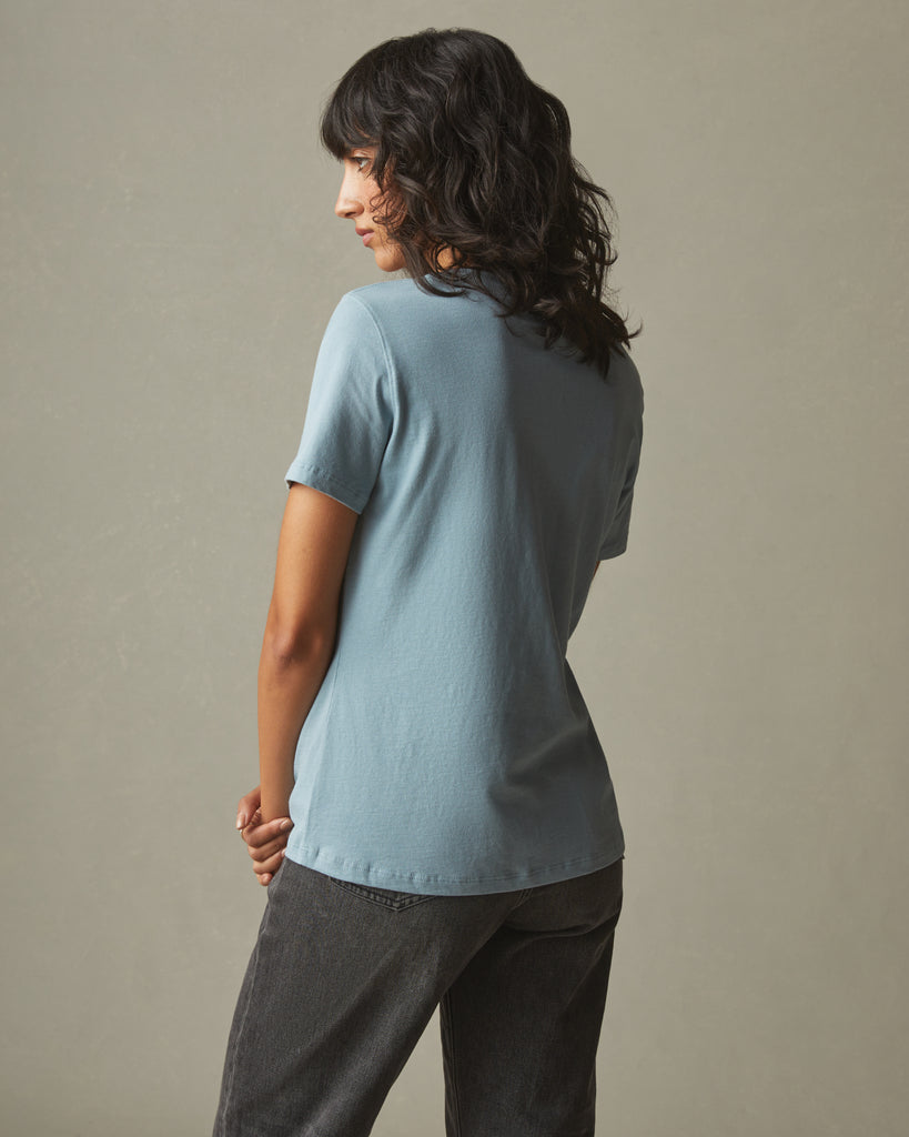 7365 Blue V Neck T-Shirt