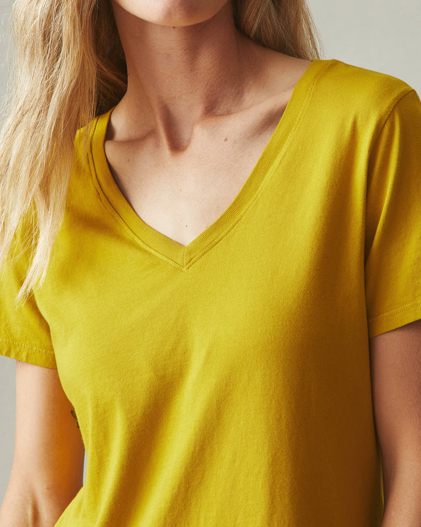 iCotton Signature Vee Neck Tee