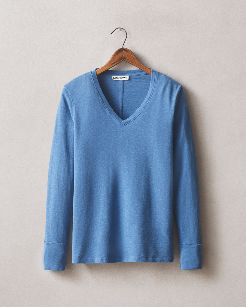 Women’s Premium Slub V-Neck Tee Long Sleeve