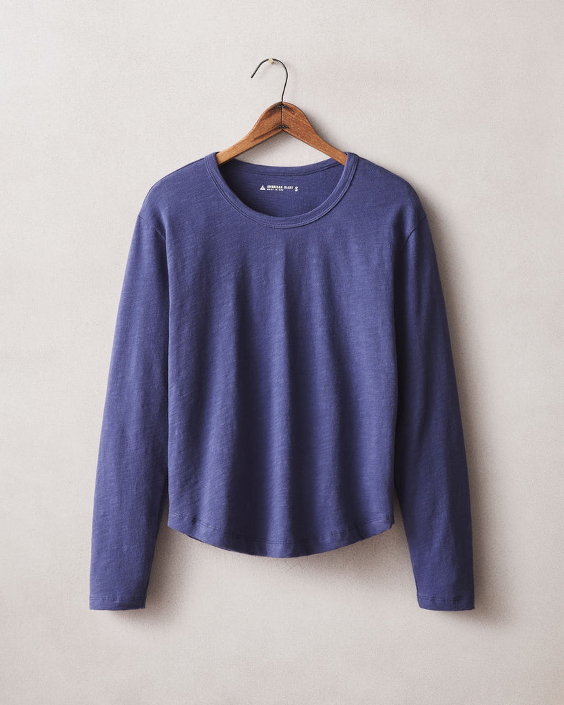 Women’s Premium Slub Curved Hem Long Sleeve from American Giant - $65
