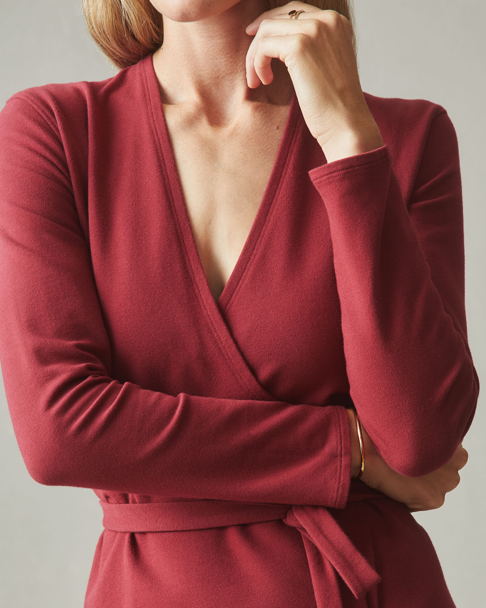 Women's Wrap Dress - Tibetan Red