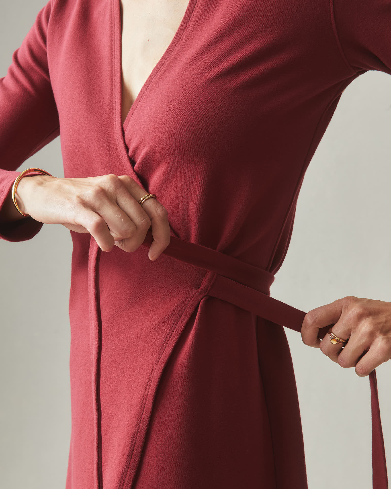 Women's Wrap Dress - Tibetan Red Women's Wrap Dress - Tibetan Red