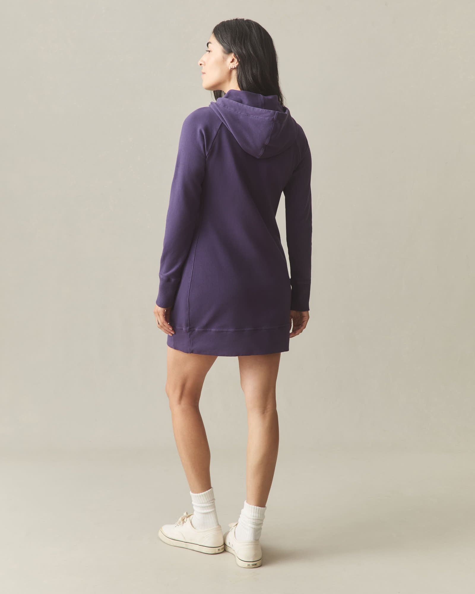 Women's Hoodie Dress - Purple Velvet Women's Hoodie Dress - Purple Velvet