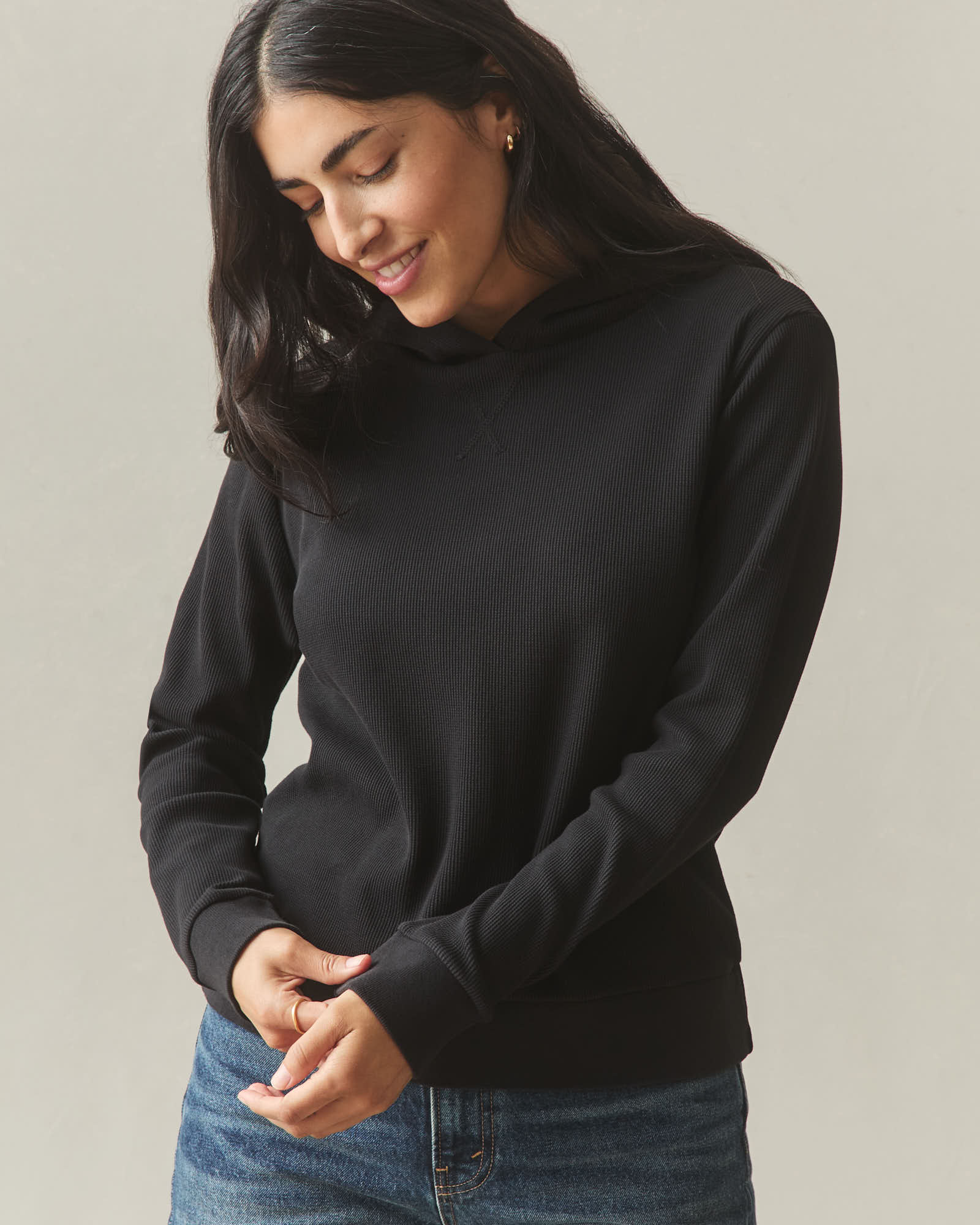 Women's Thermal Pullover - Black
