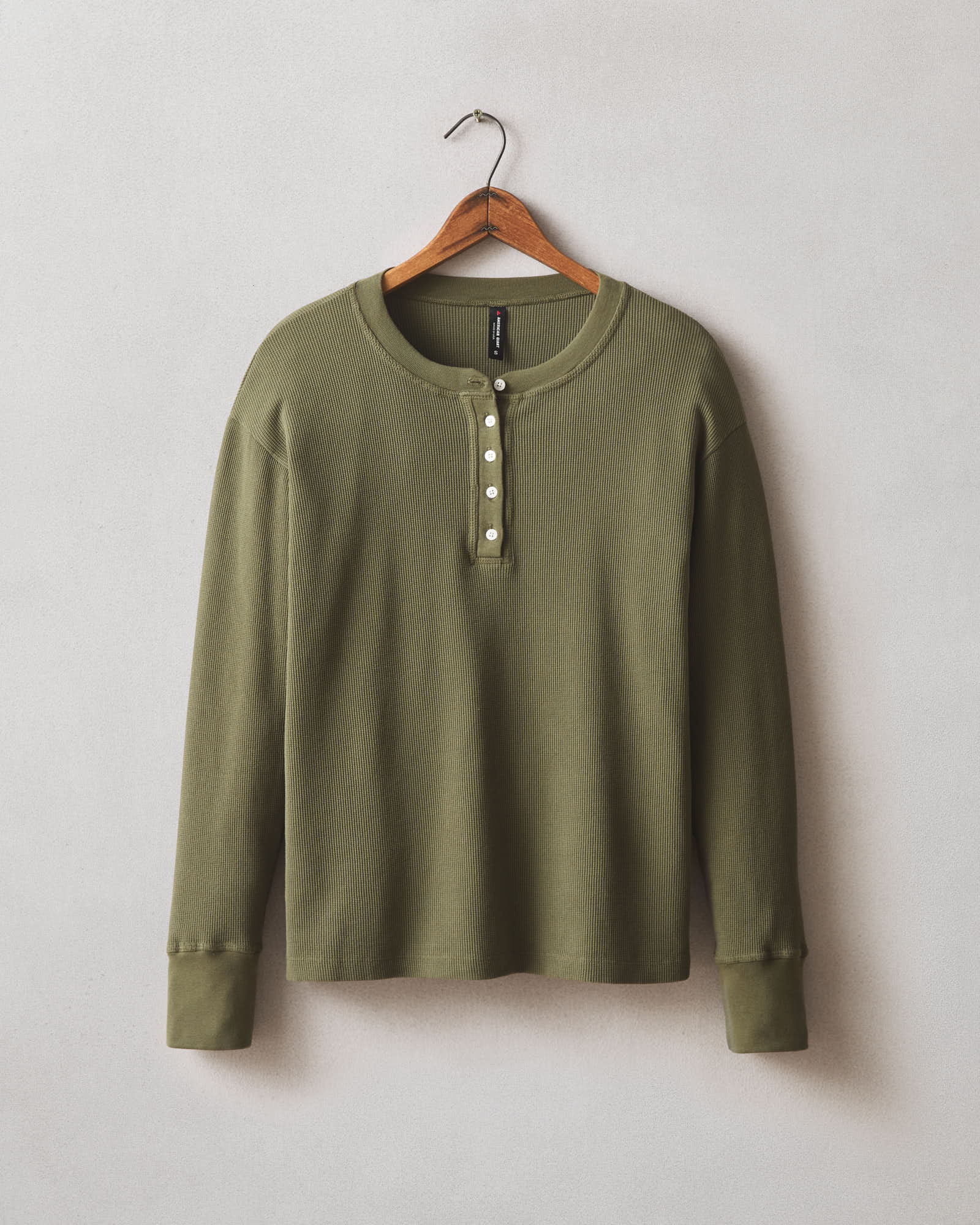 新品■AMERICANA■THERMAL BACK HENLEY■カーキ Women's Thermal Henley - Olive