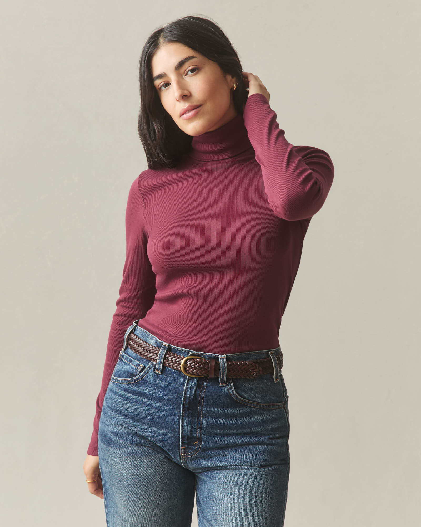 Ko　RonHerman Giza Rib Turtle Neck Top Rib Turtleneck Shell Tank | Isaac Mizrahi