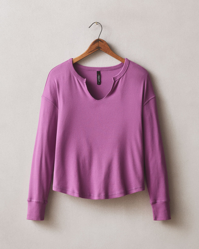 Women’s Luxe Rib V-Notch Long Sleeve