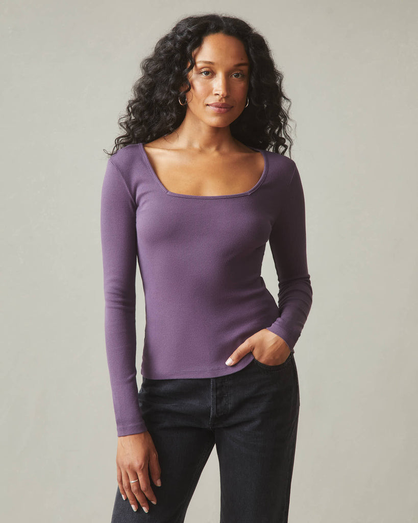 Andrew Marc Women's Luxe Rib Cap Sleeve Twist Front T-Shirt - Casual Twist Knot Tee