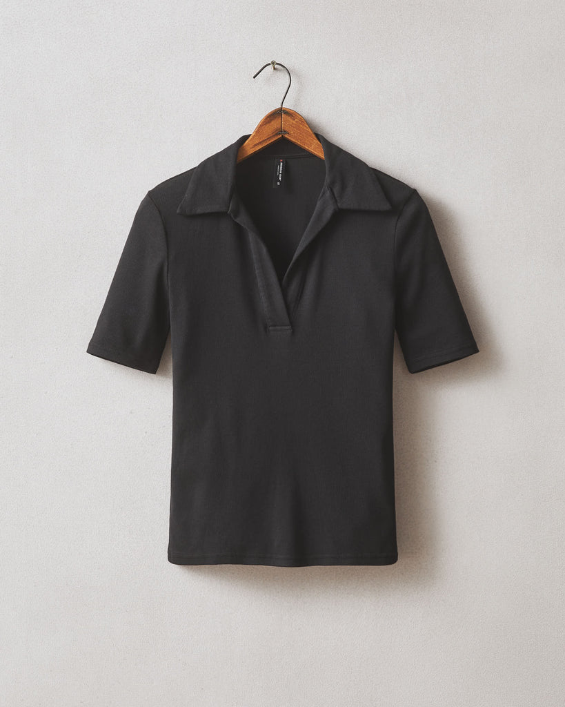 Women's Luxe Rib Popover - Black