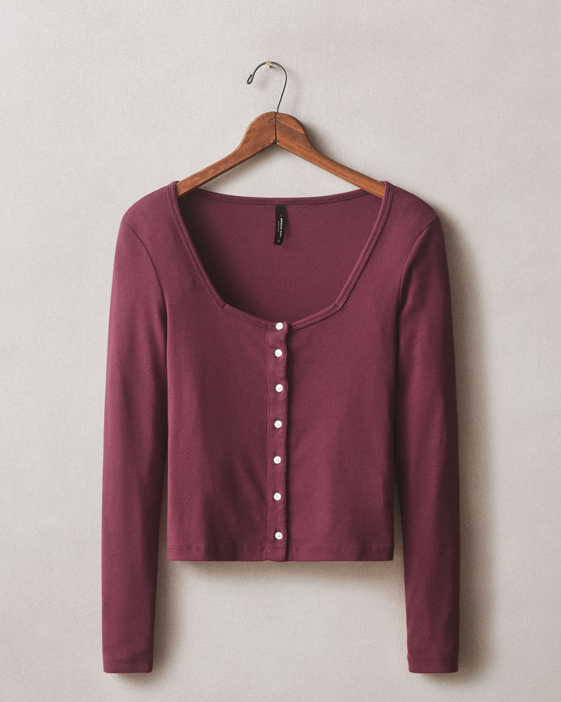 Women’s Luxe Rib Square Neck Cardigan