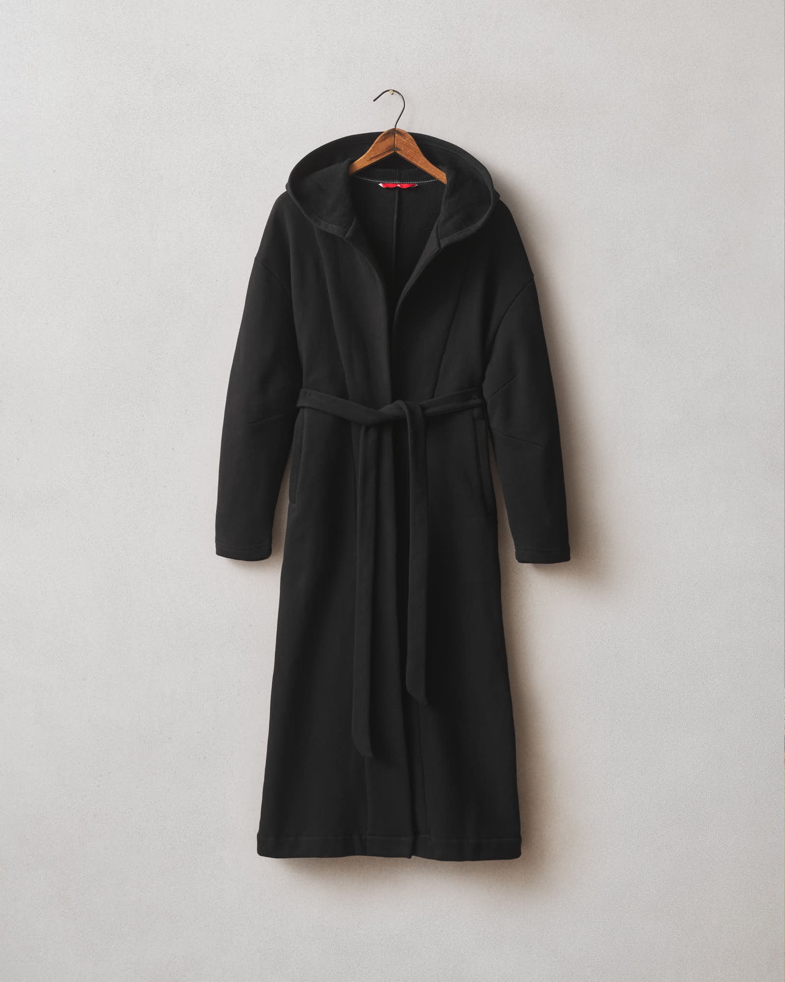 Women's Fleece Long Coat - Black