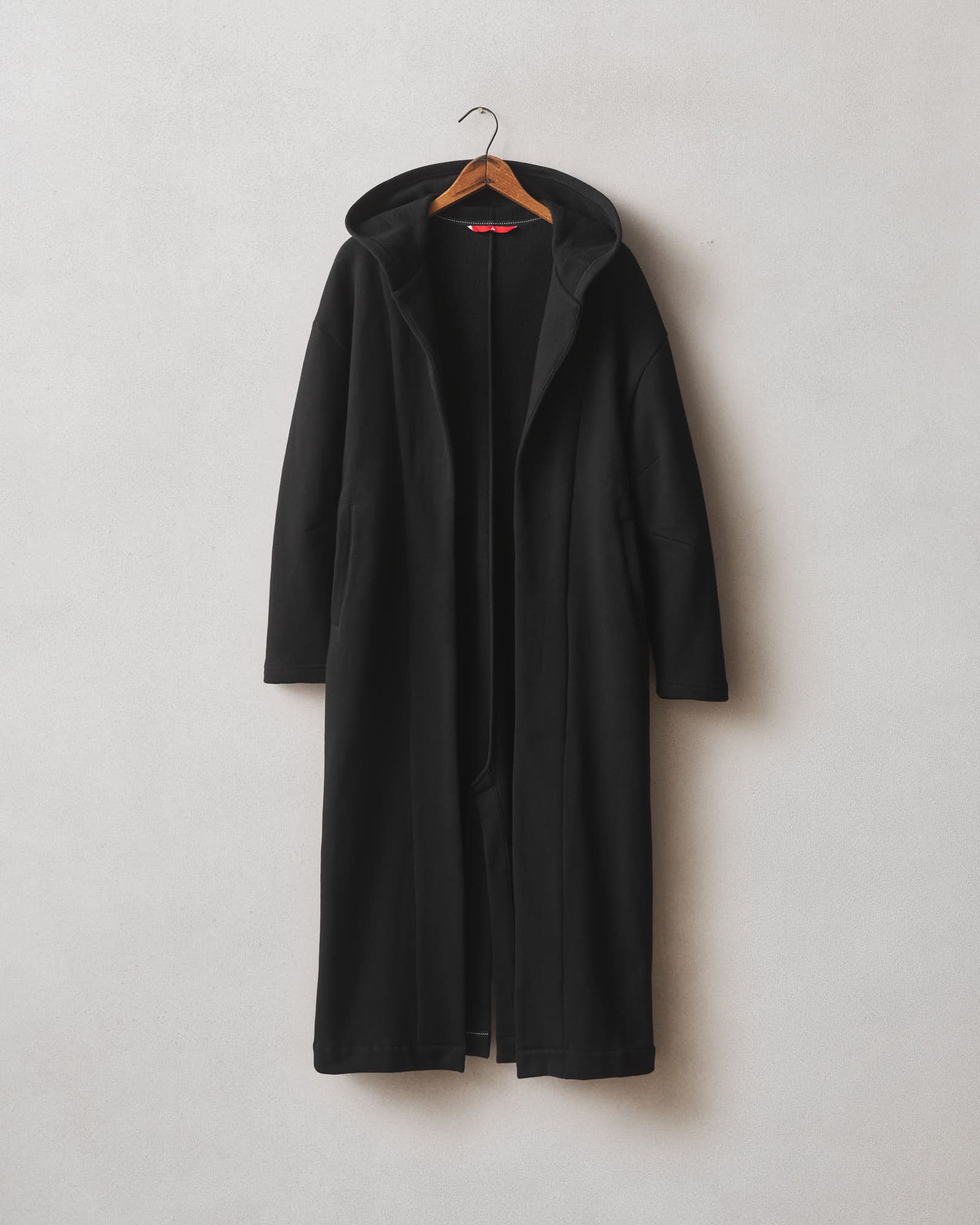 Women's Fleece Long Coat - Black
