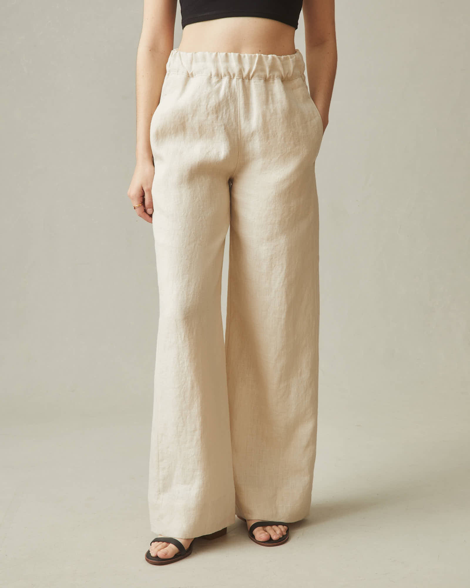 Women's Linen Wide Leg Pant Cotton