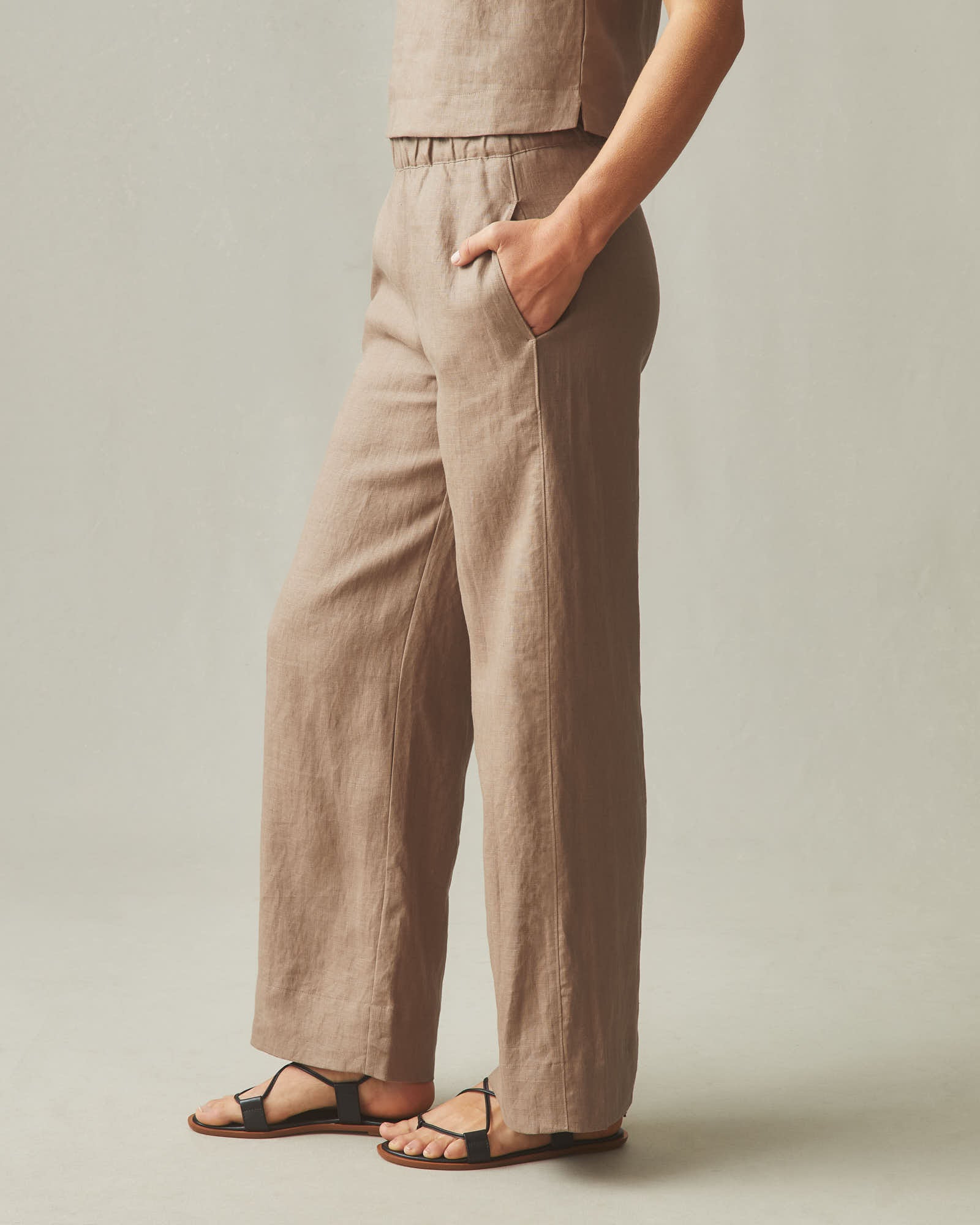 Women's Linen Wide Leg Pant