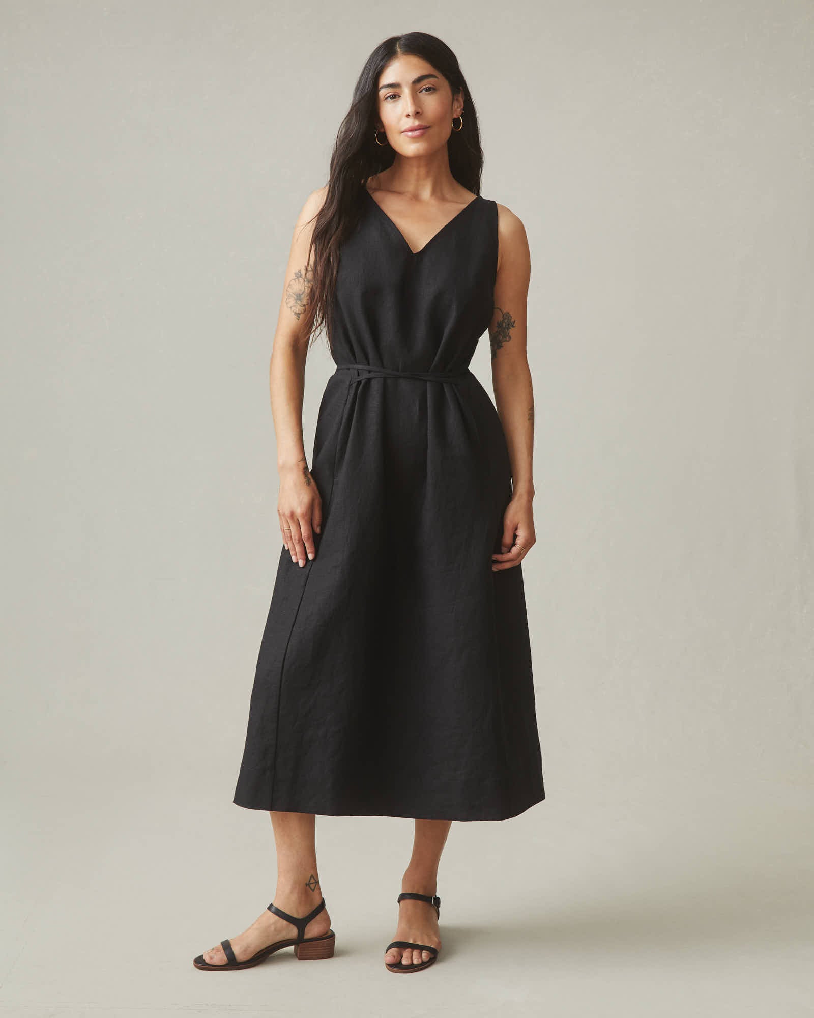 Women's Linen Tie Dress