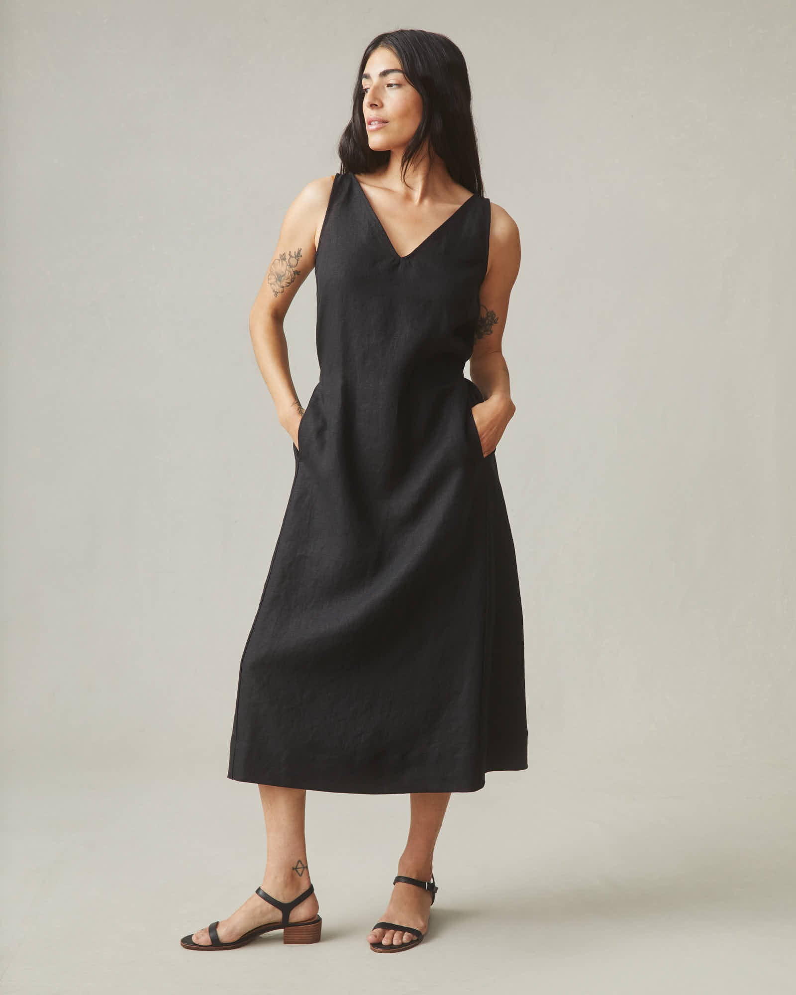 linen women's dresses Tie Dress flare silhouette features carefully Original 2018 brand vestido FM-DAURENCE-ROSE COSMO Size:6 Drawer