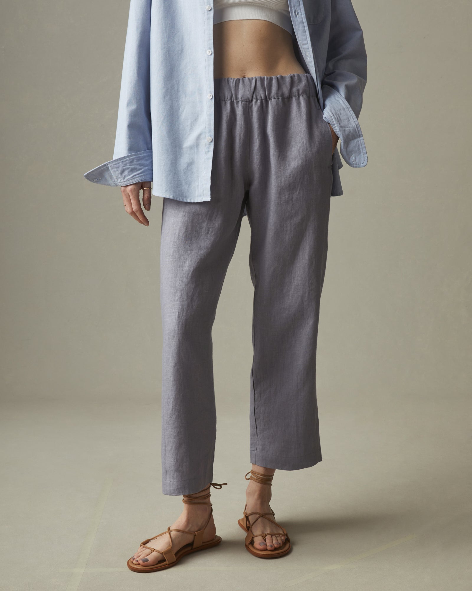 Easy Linen Pant - Burlwood