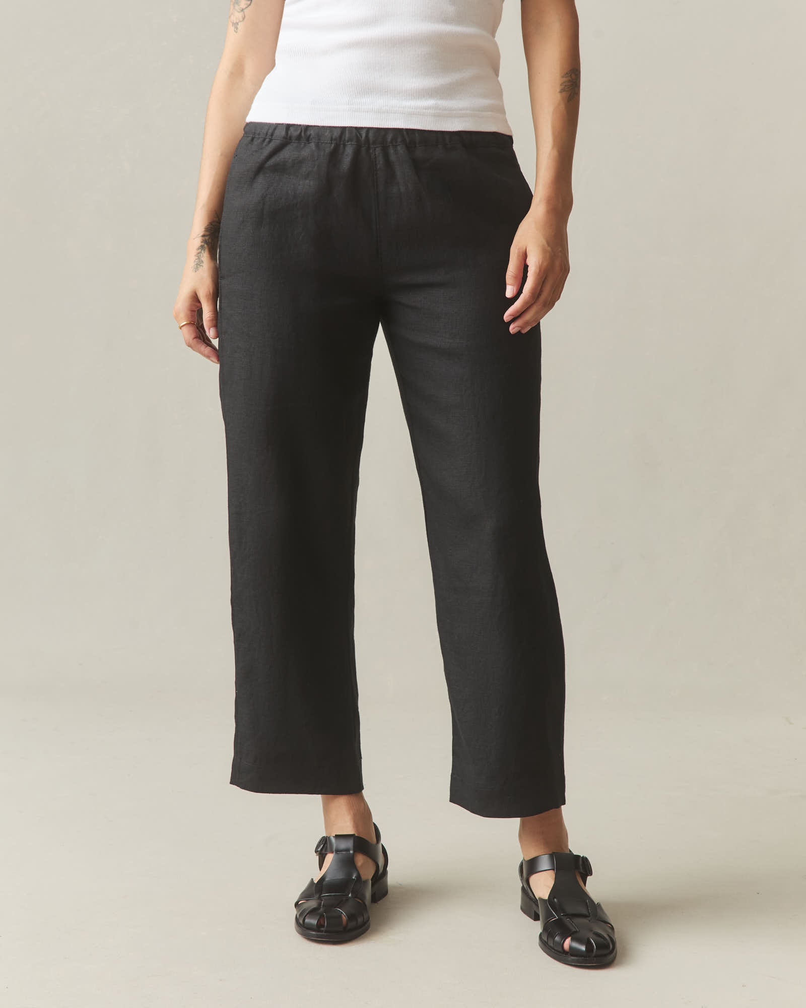 Women's Linen Pant - Meteorite