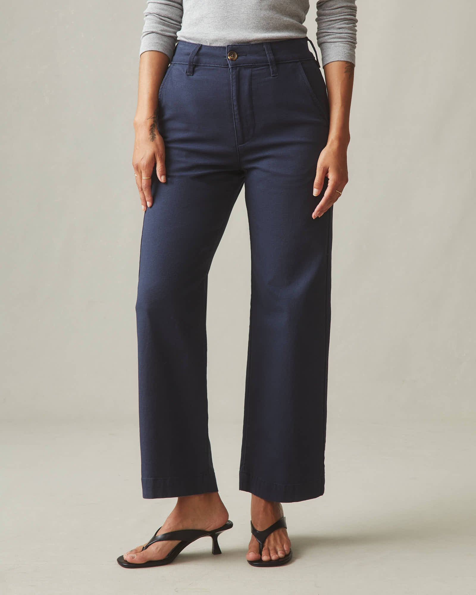 Women's Wide Leg Pant Navy - Main Image