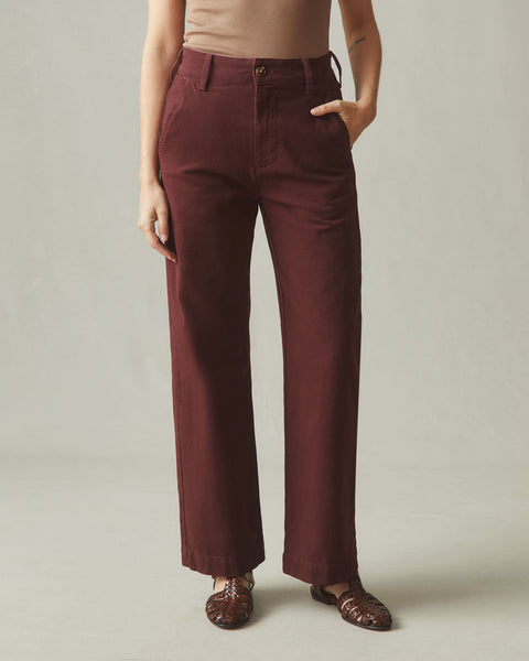 Women's Wide Leg Pant - Rum Raisin
