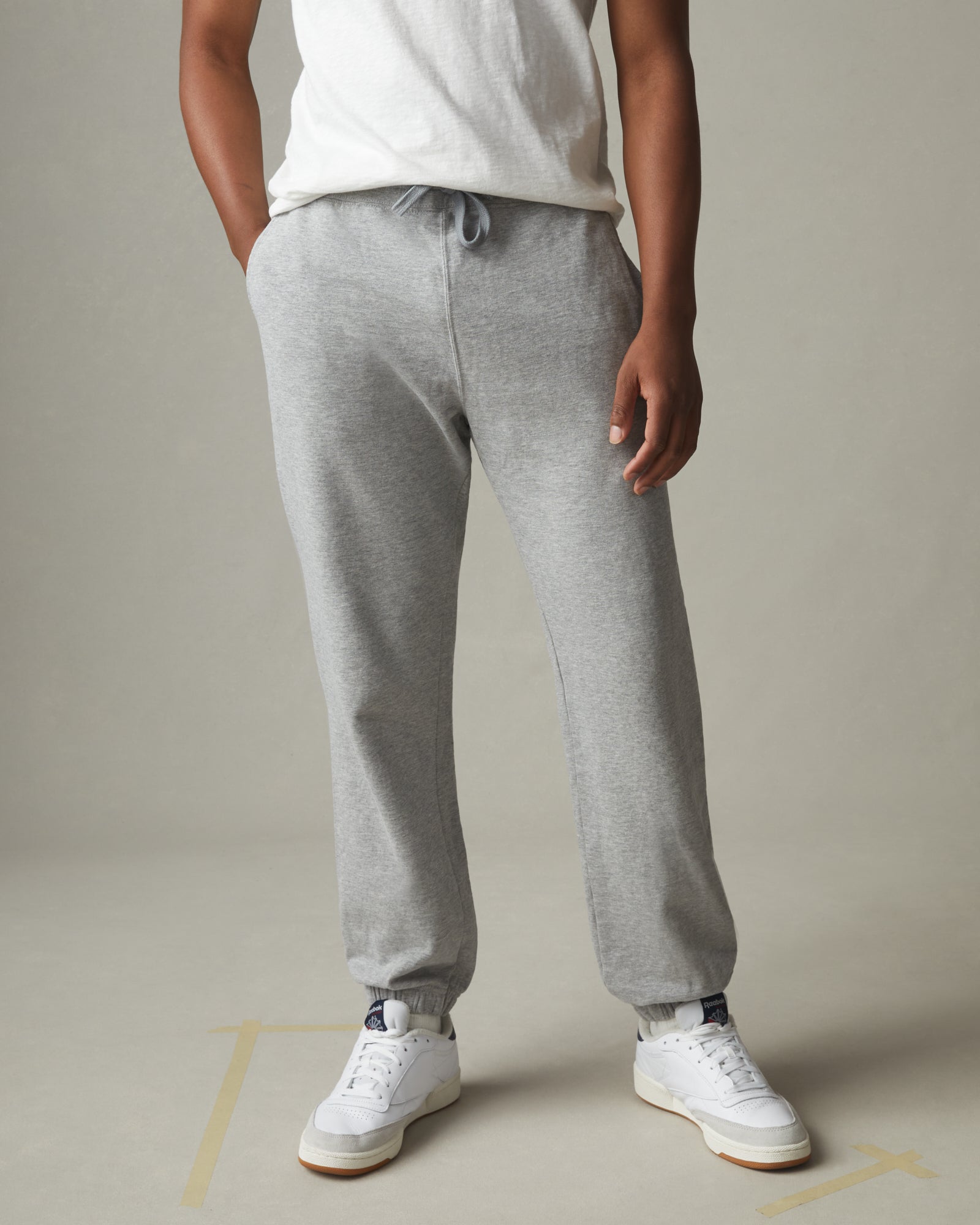 Lounge In Sweats (Heather White)  Heather white, High waisted sweatpants,  Sweat