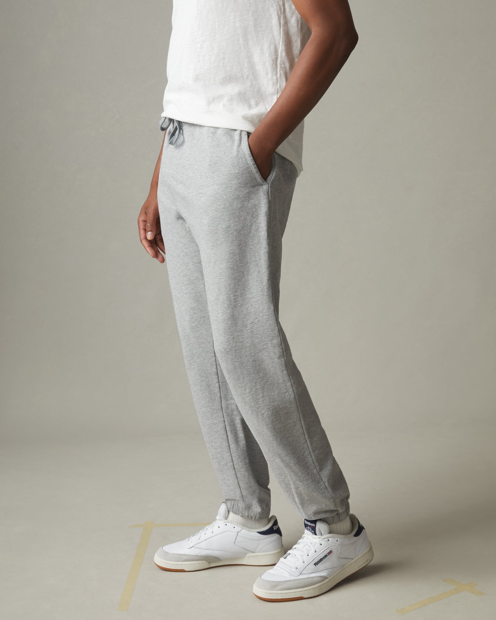 Reebok classic sweatpants mens white Clearance