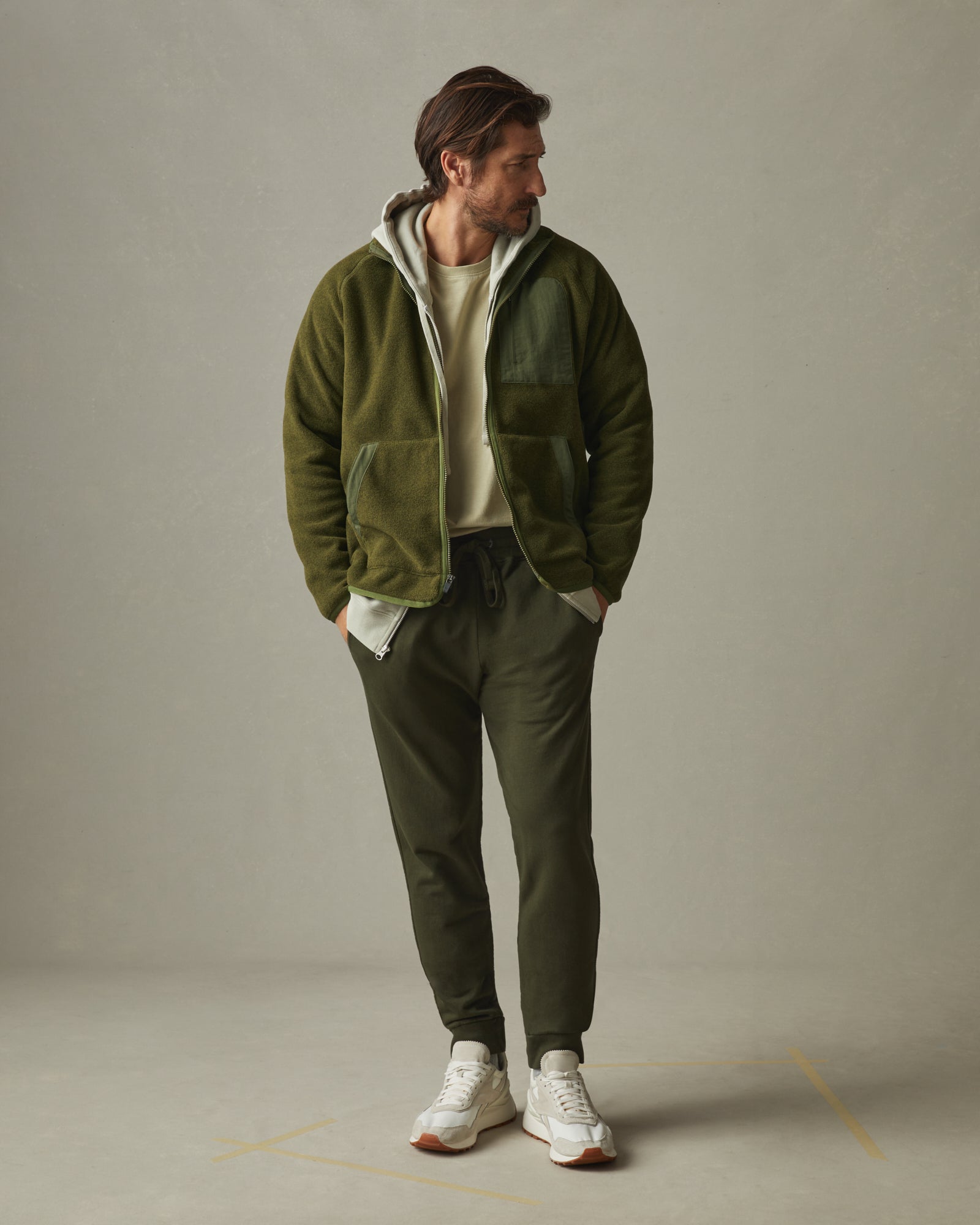 Men's Active Fleece Full Zip - Moss