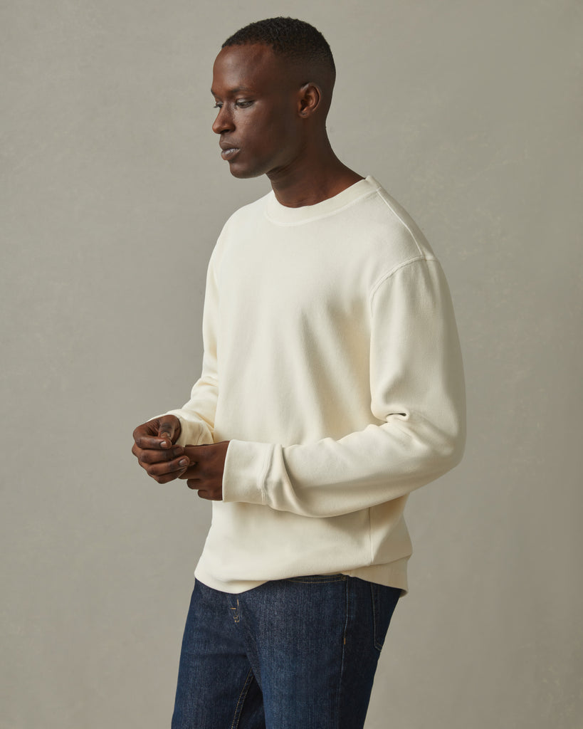 Cotton Crew Sweater - Cornsilk