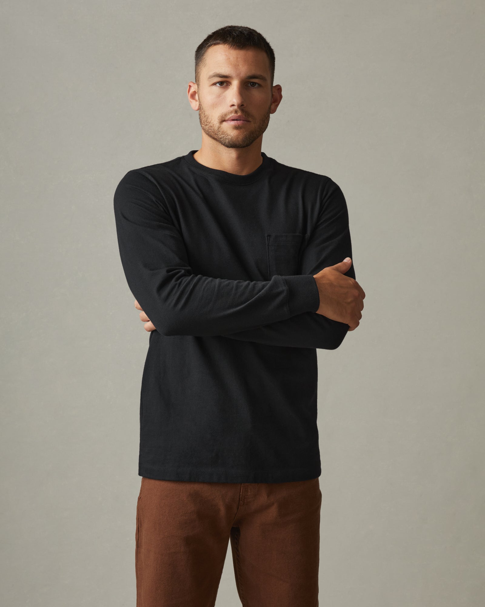Long Sleeve Heavyweight 100% Cotton T-Shirt - Made in USA