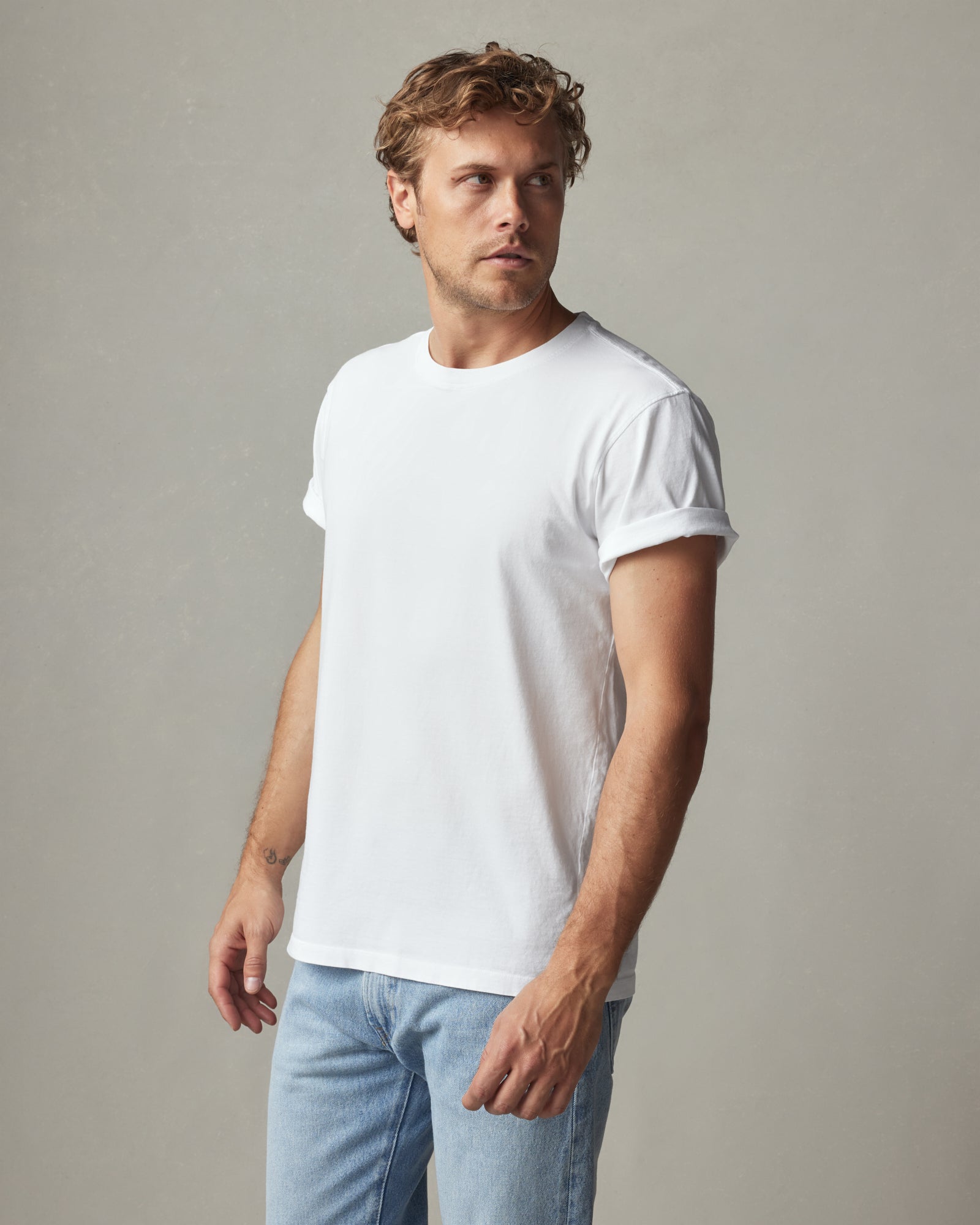 Classic Cotton Crew Tee - White