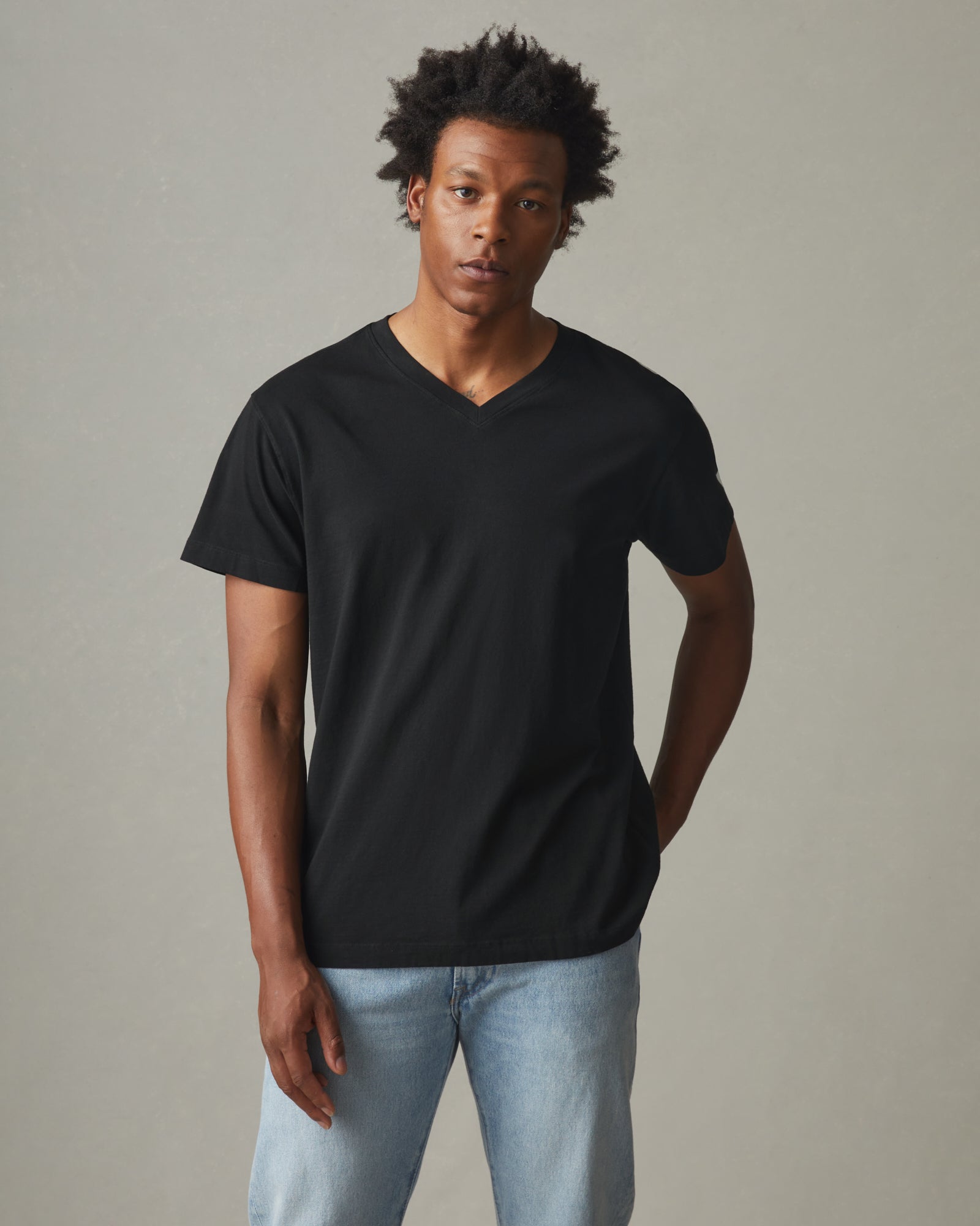 Black V Neck Tees