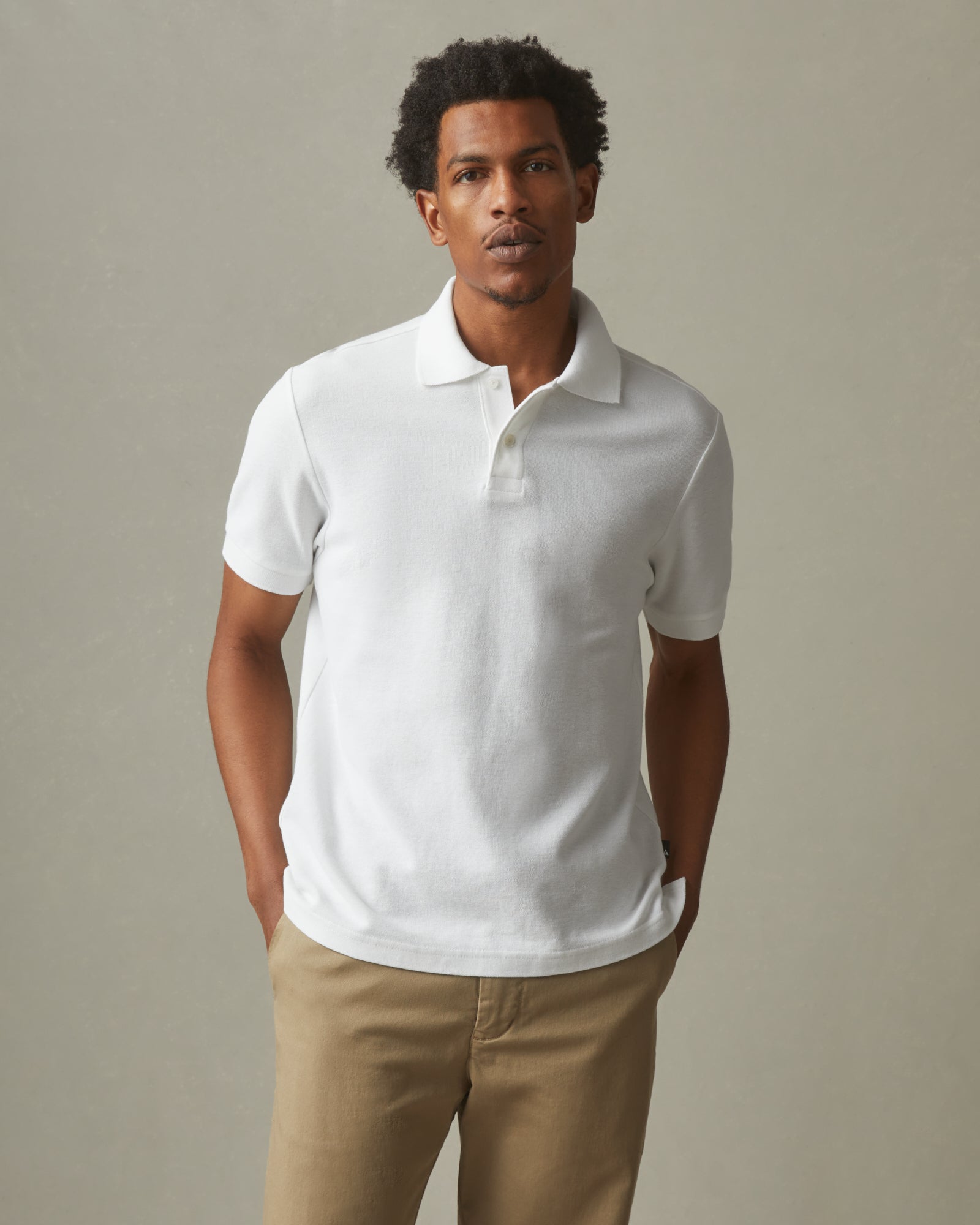 Men's Standard Polo - White S Men's Standard Polo - White S